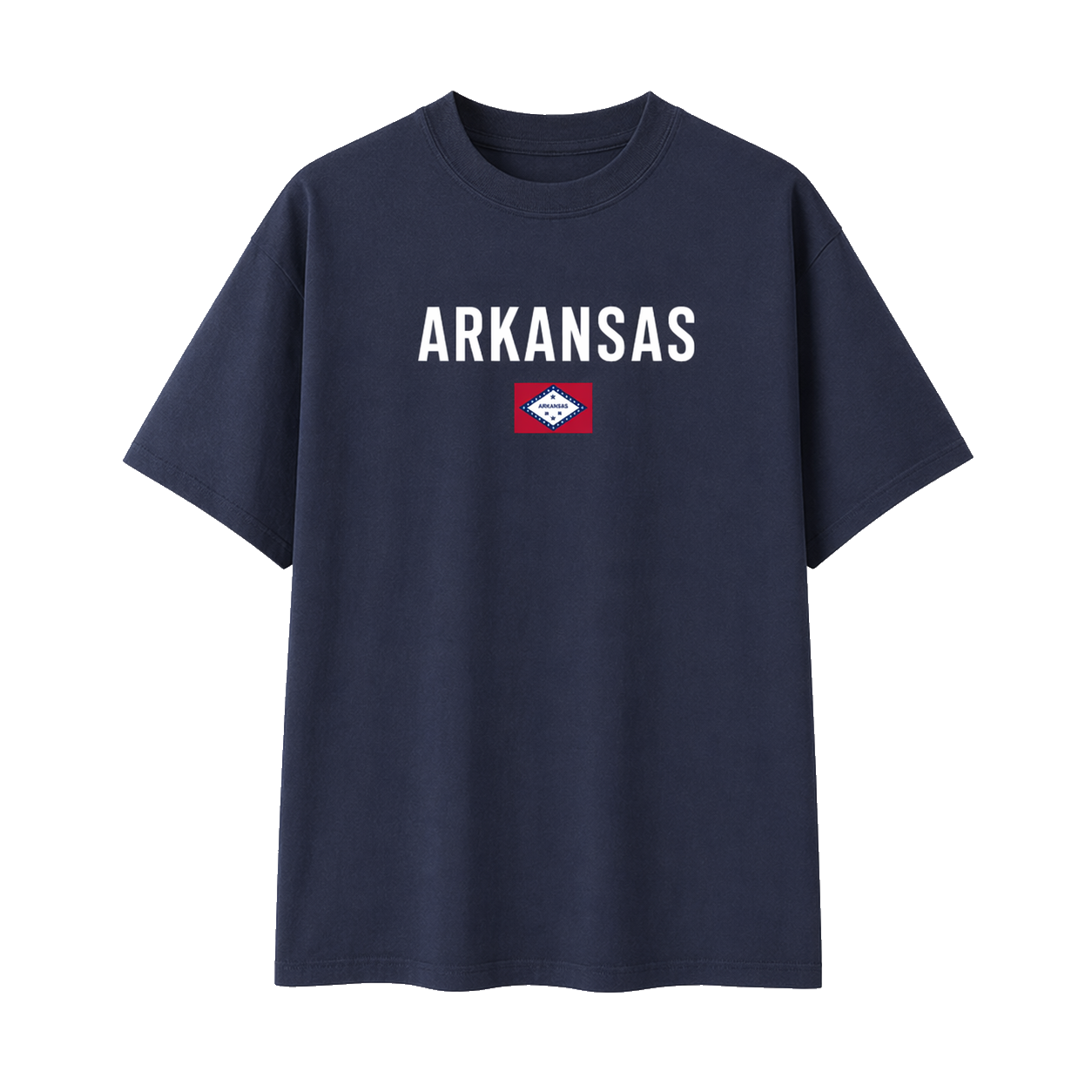 Collection 7 Arkansas Essential Cotton T-Shirt - Navy Blue front