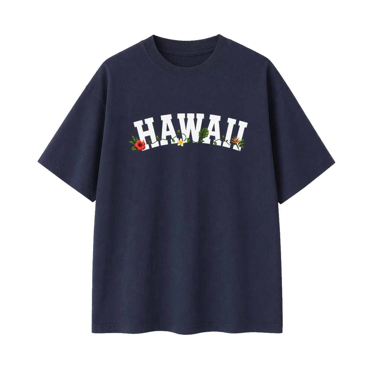 Collection 10 Hawaii Essential Cotton T-Shirt - Navy Blue front