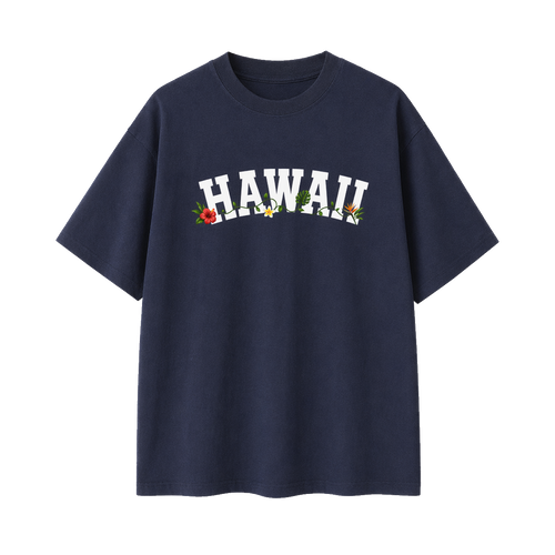 Collection 10 Hawaii Essential Cotton T-Shirt - Navy Blue front