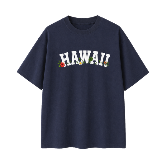 Collection 10 Hawaii Essential Cotton T-Shirt - Navy Blue front