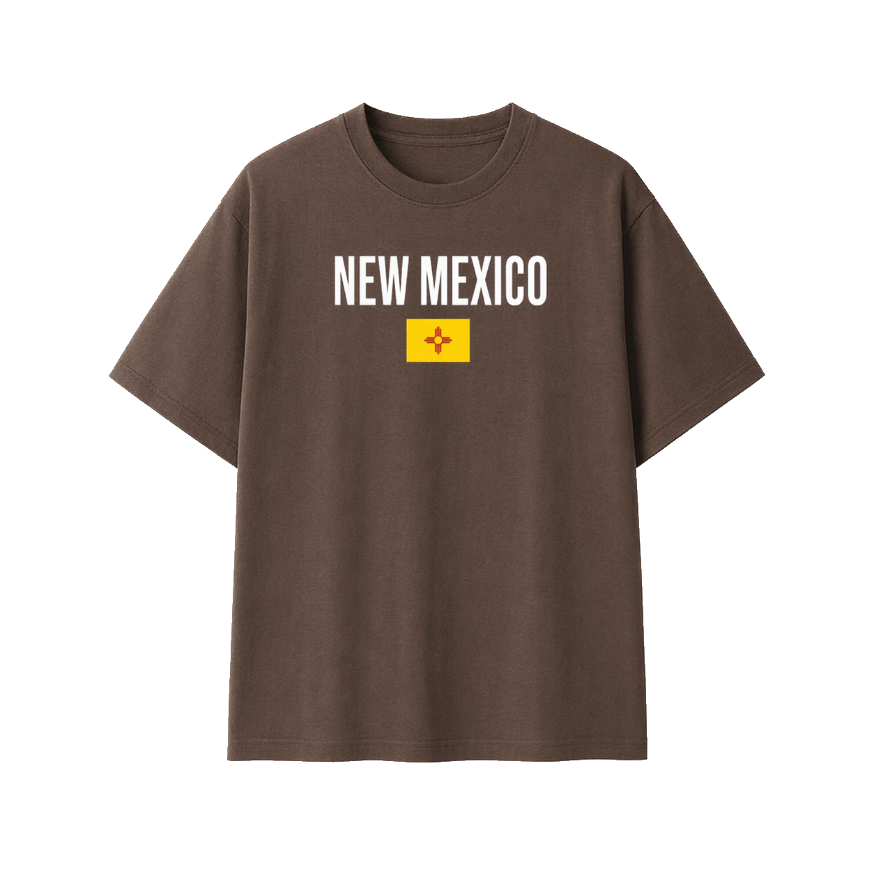 Collection 7 New Mexico Essential Cotton T-Shirt - Coffee front