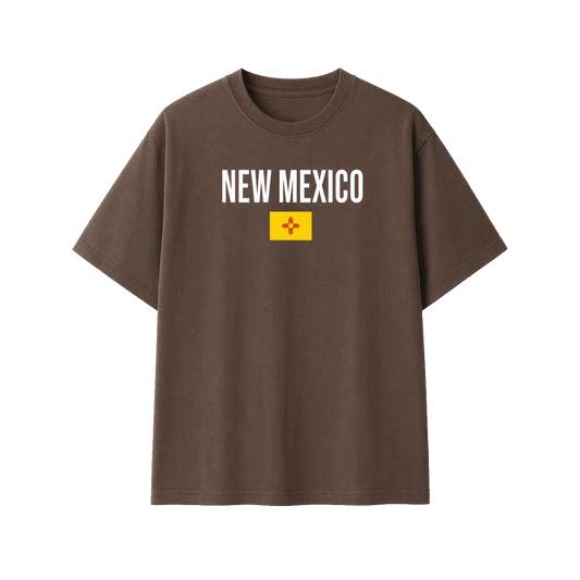 Collection 7 New Mexico Essential Cotton T-Shirt - Coffee front