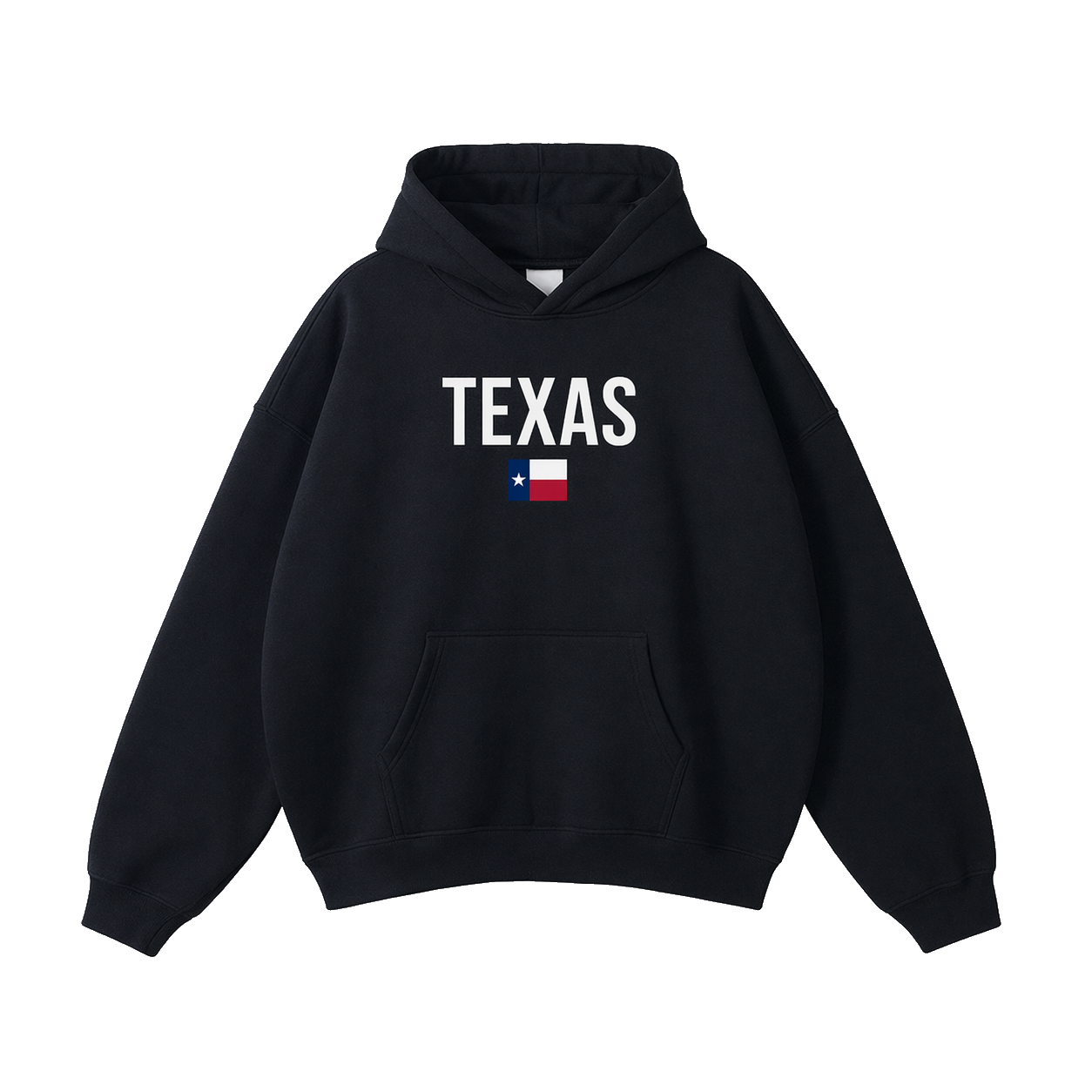 Collection 7 Texas Oversize Fleeced Hoodie - Black front
