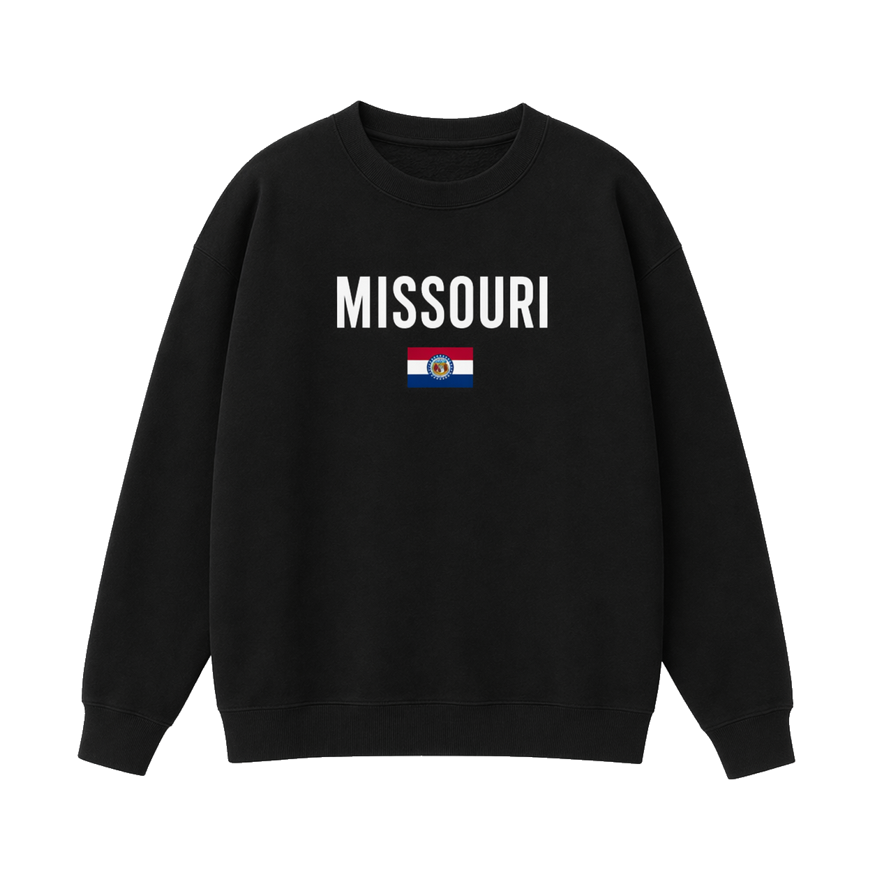 Collection 7 Missouri Essential Heavyweight Crewneck Sweatshirt - Black front