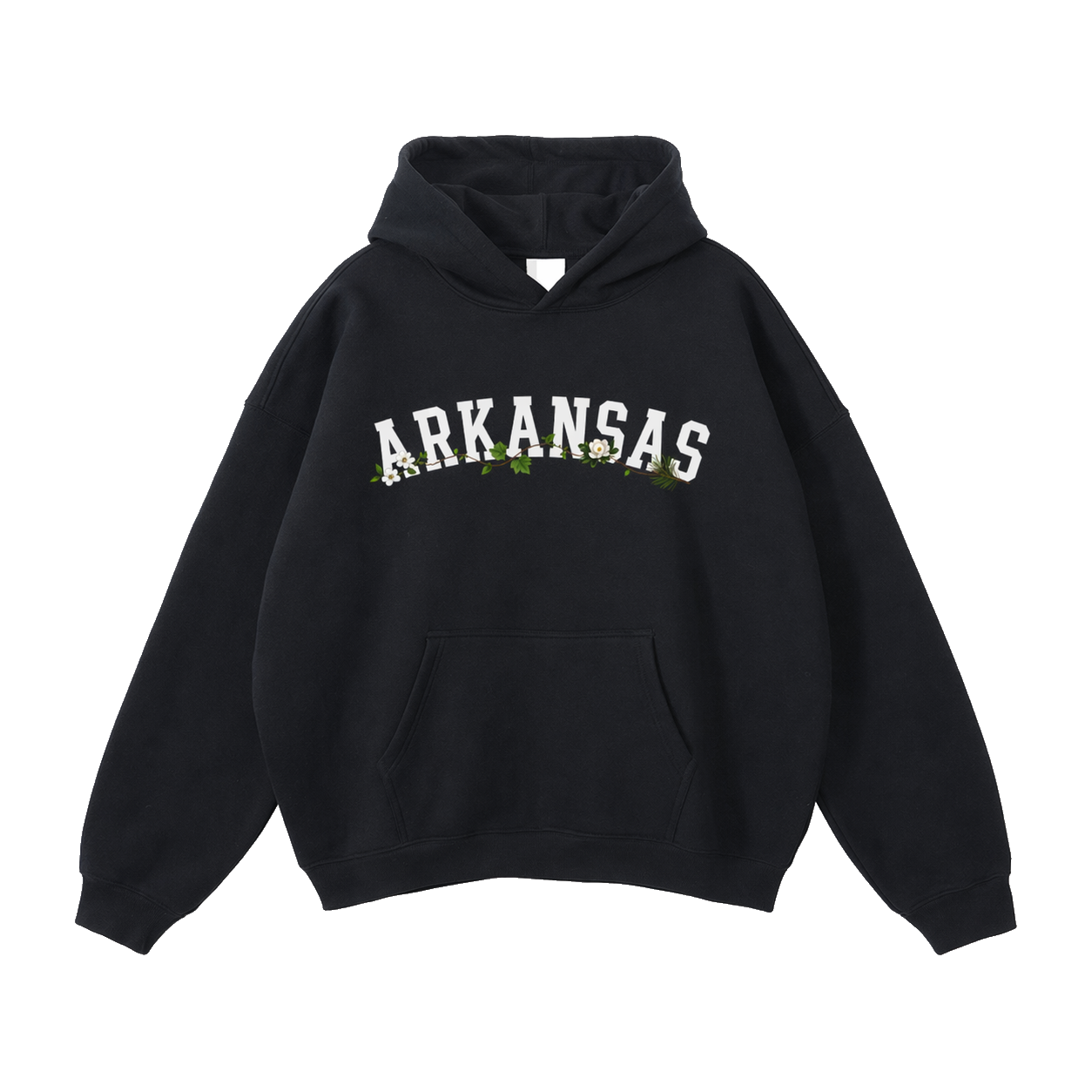 Collection 10 Arkansas Oversize Fleeced Hoodie - Black front