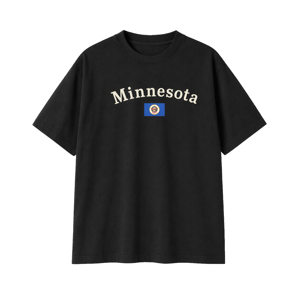 Collection 6 Minnesota Essential Cotton T-Shirt - Black front
