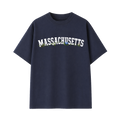 Collection 10 Massachusetts Essential Cotton T-Shirt - Navy Blue front