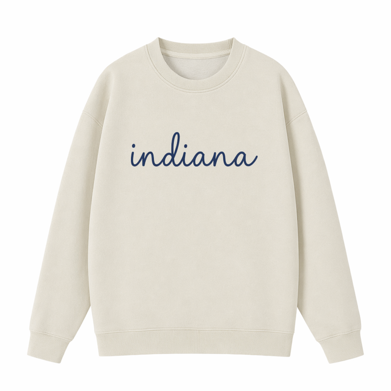 Collection 3 Indiana Essential Heavyweight Crewneck Sweatshirt - Cream front