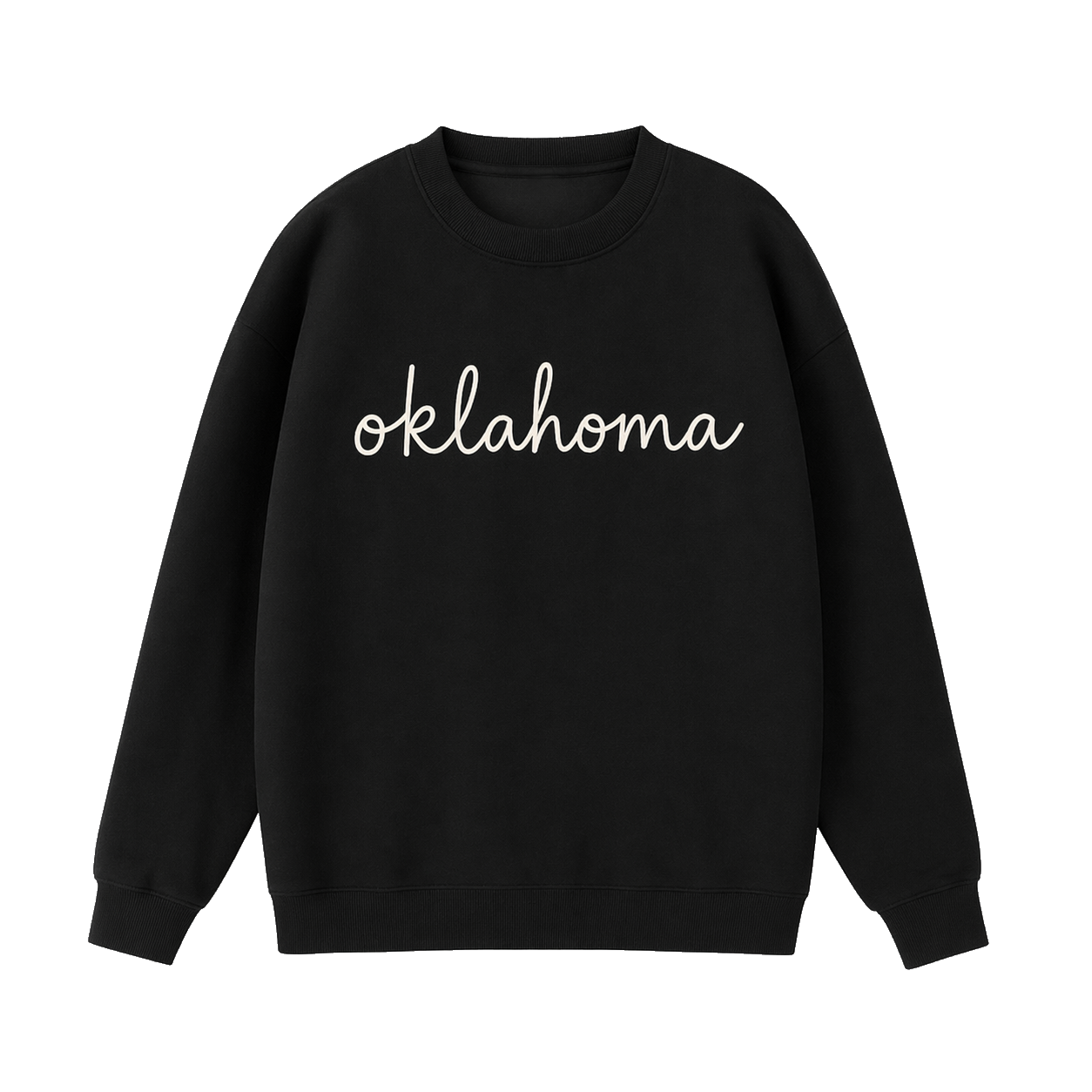 Collection 3 Oklahoma Essential Heavyweight Crewneck Sweatshirt - Black front