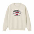 Collection 8 Arkansas Essential Heavyweight Crewneck Sweatshirt - Cream front