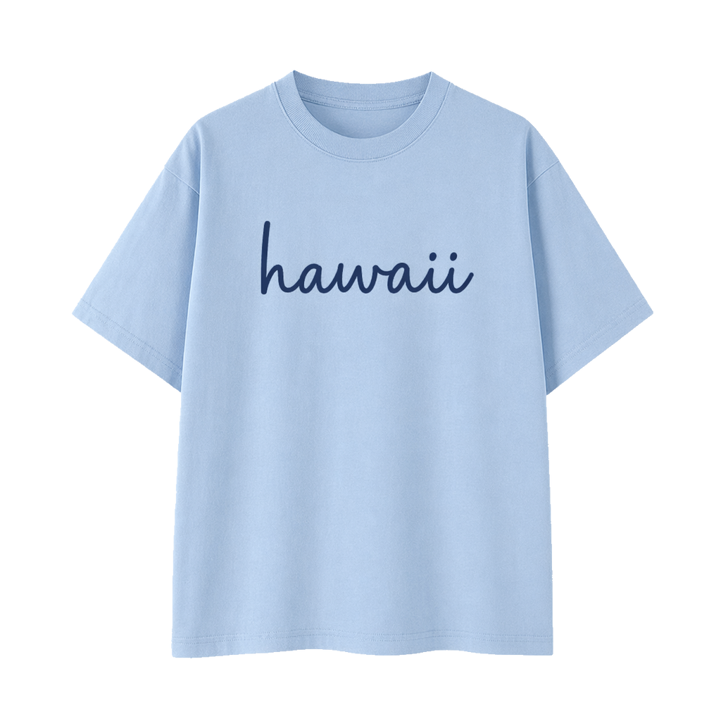 Collection 3 Hawaii Essential Cotton T-Shirt - Light Blue front