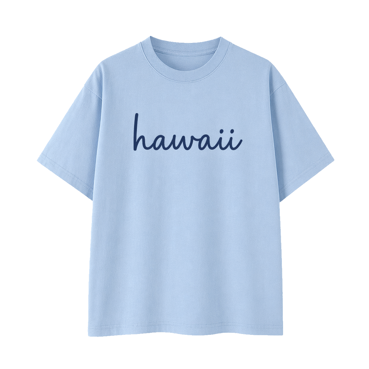Collection 3 Hawaii Essential Cotton T-Shirt - Light Blue front
