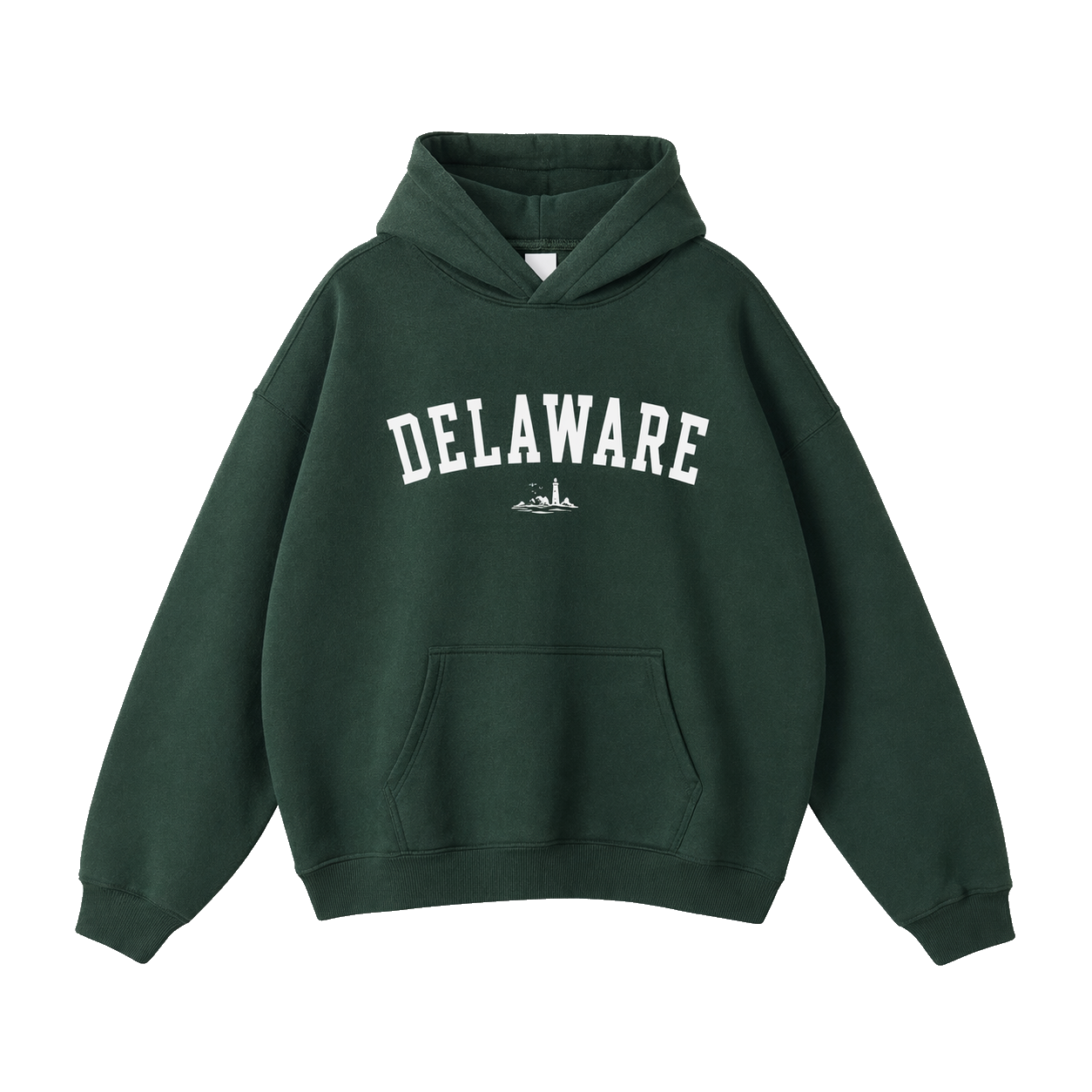 Collection 9 Delaware Oversize Fleeced Hoodie - Eden Green front