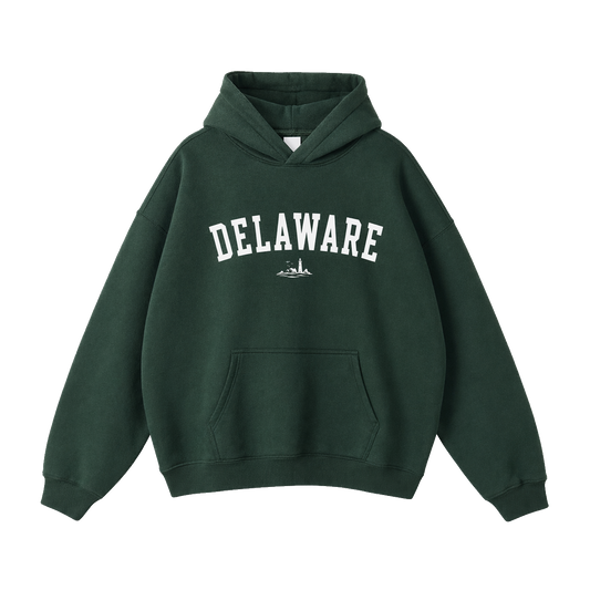 Collection 9 Delaware Oversize Fleeced Hoodie - Eden Green front