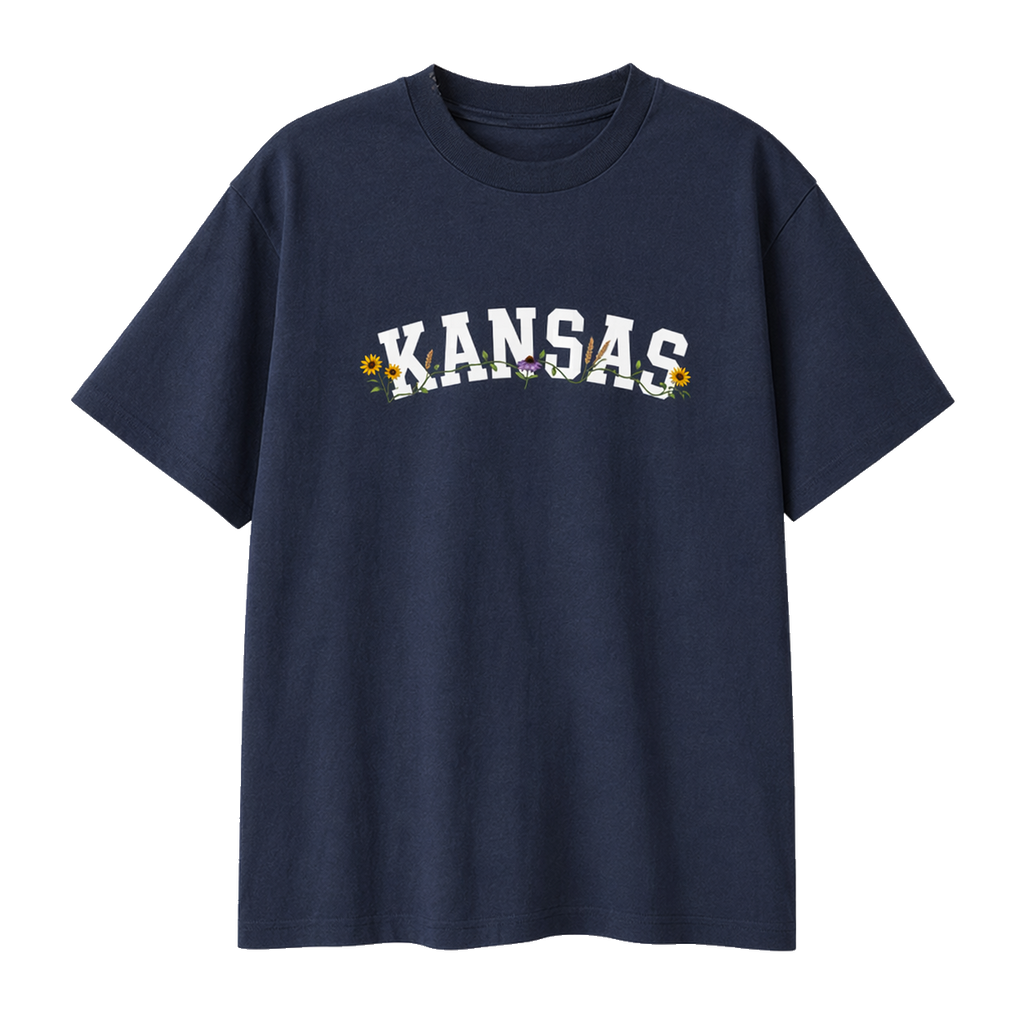 Collection 10 Kansas Essential Cotton T-Shirt - Navy Blue front