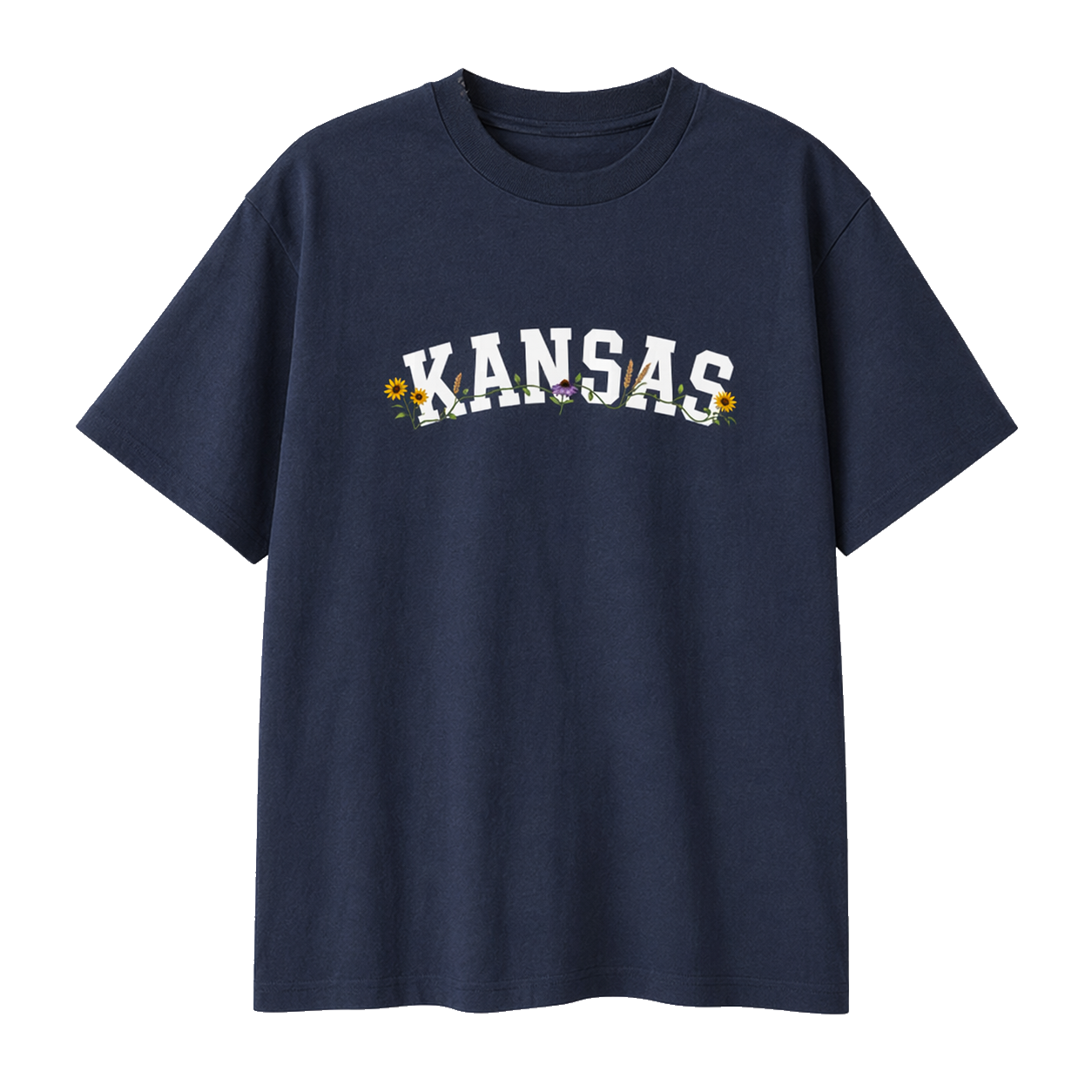 Collection 10 Kansas Essential Cotton T-Shirt - Navy Blue front