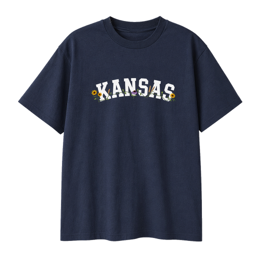 Collection 10 Kansas Essential Cotton T-Shirt - Navy Blue front
