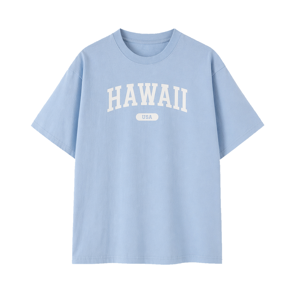 Collection 4 Hawaii Essential Cotton T-Shirt - Light Blue front