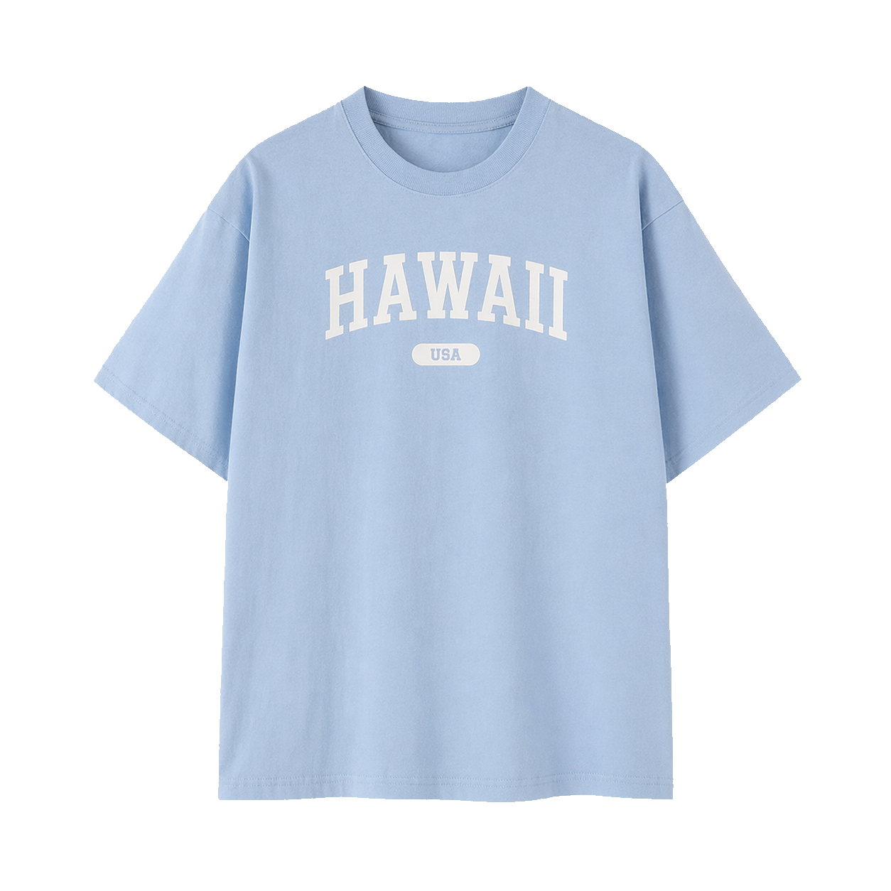 Collection 4 Hawaii Essential Cotton T-Shirt - Light Blue front