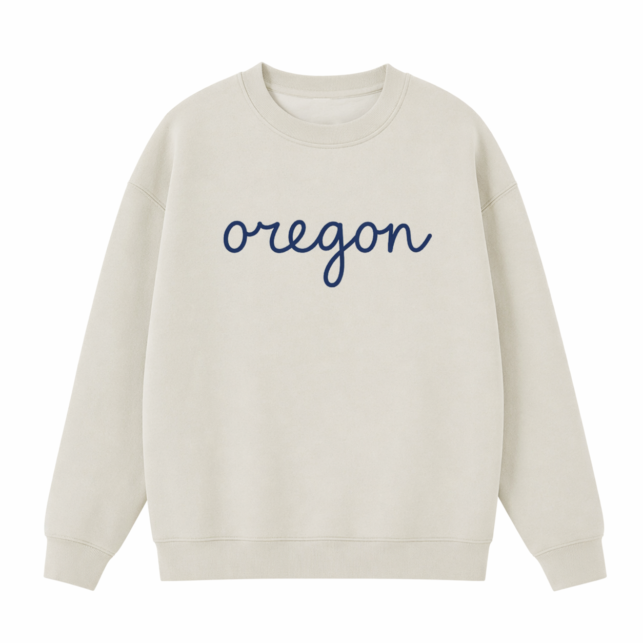Collection 3 Oregon Essential Heavyweight Crewneck Sweatshirt - Cream front