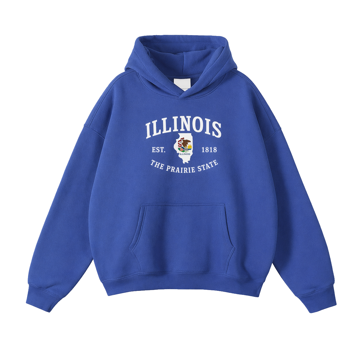 Collection 8 Illinois Oversize Fleeced Hoodie - Klein Blue front