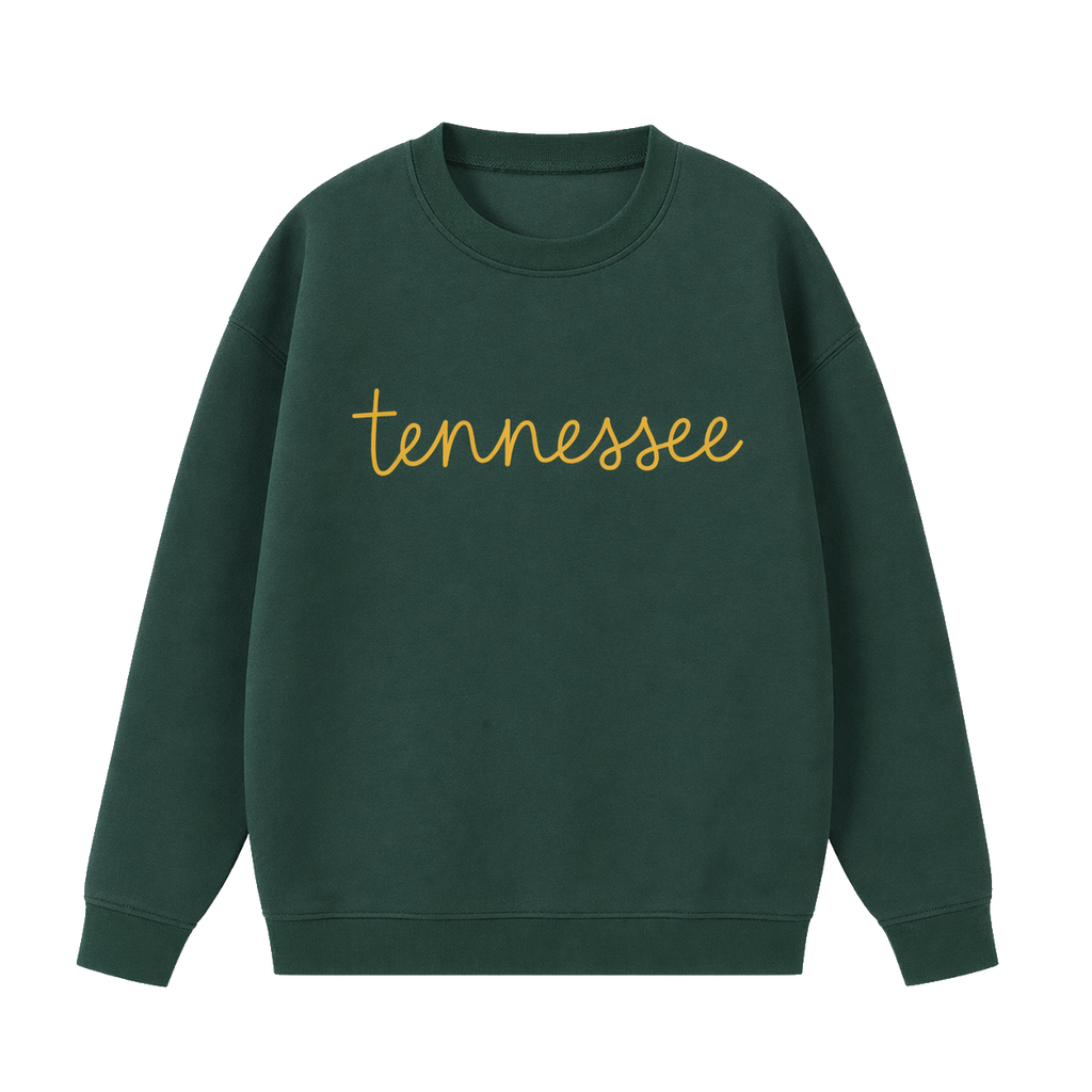 Collection 3 Tennessee Essential Heavyweight Crewneck Sweatshirt - Dark Green front