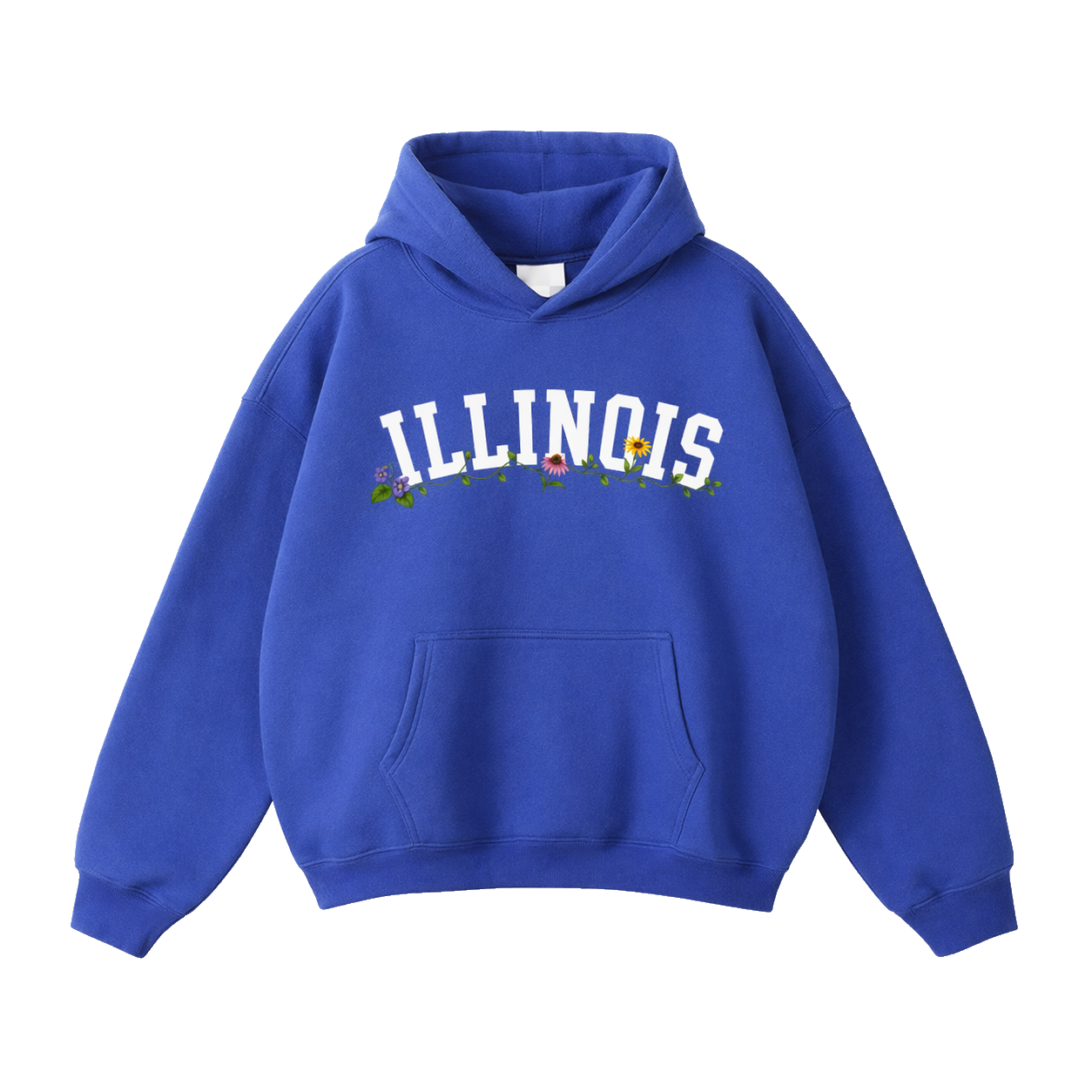 Collection 10 Illinois Oversize Fleeced Hoodie - Klein Blue front