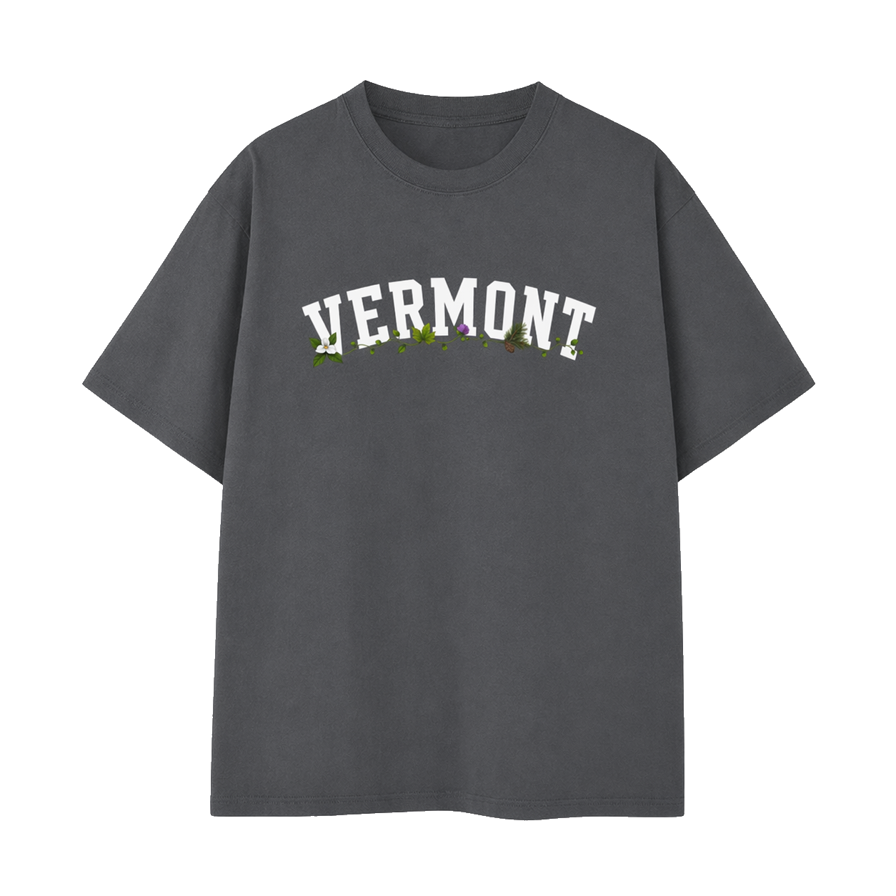 Collection 10 Vermont Essential Cotton T-Shirt - Dark Gray front