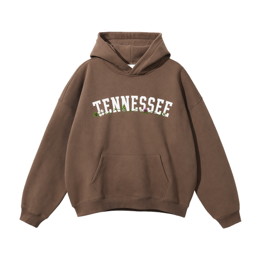 Collection 10 Tennessee Oversize Fleeced Hoodie - Brown front
