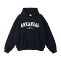Collection 9 Arkansas Oversize Fleeced Hoodie - Black front