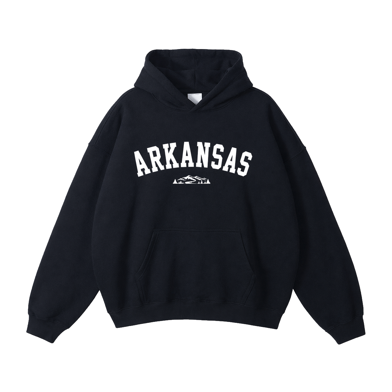 Collection 9 Arkansas Oversize Fleeced Hoodie - Black front