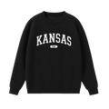 Collection 4 Kansas Essential Heavyweight Crewneck Sweatshirt - Black front