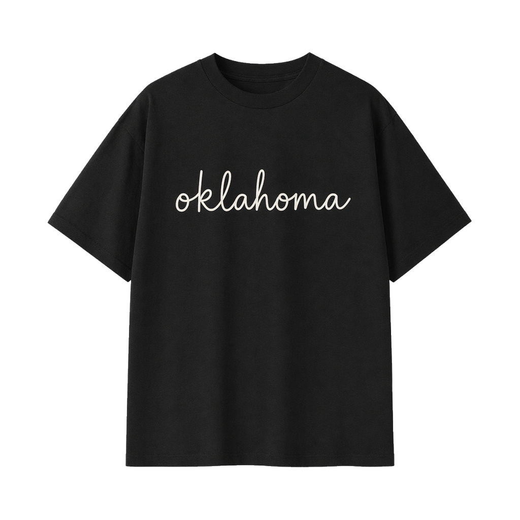 Collection 3 Oklahoma Essential Cotton T-Shirt - Black front