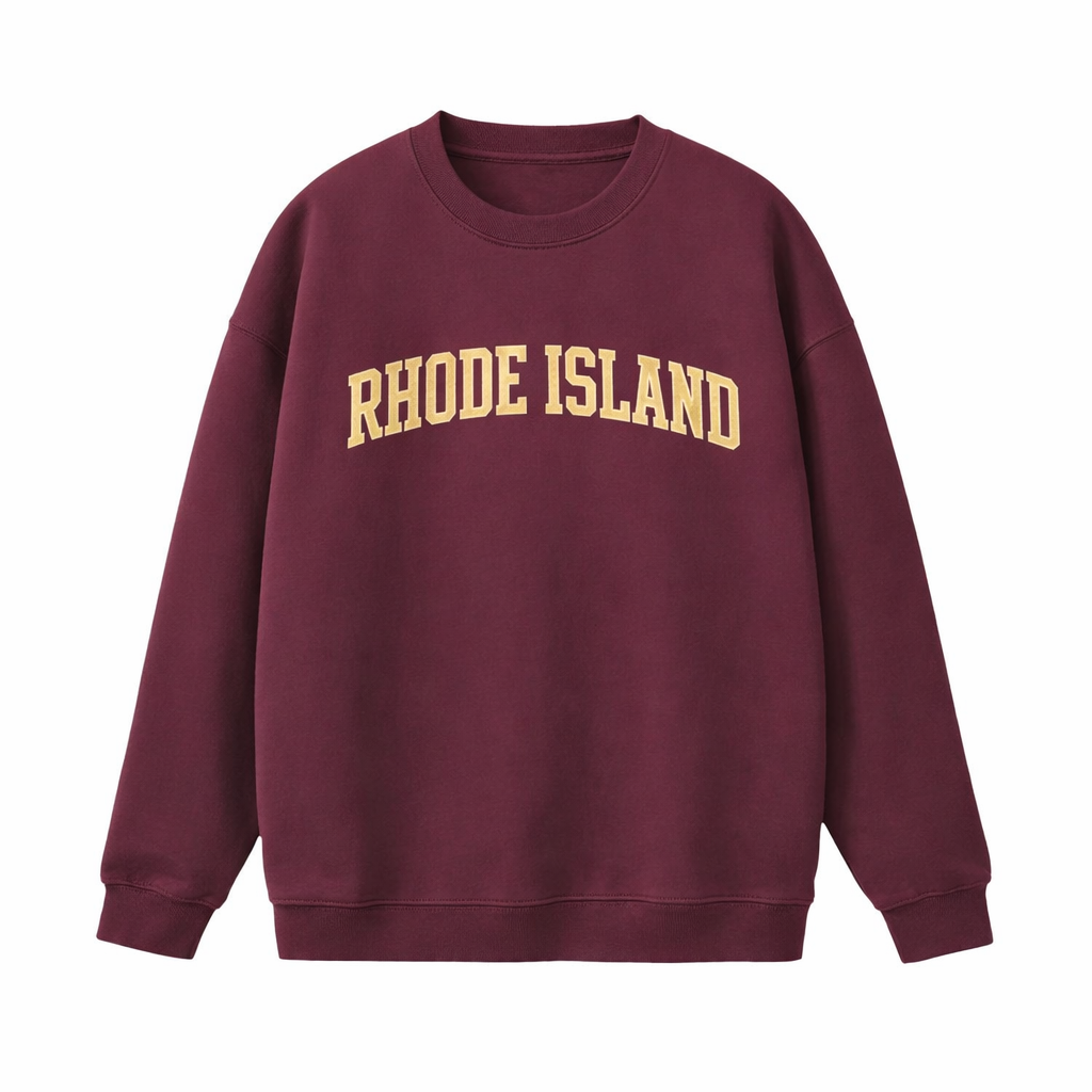 Collection 1 Rhode Island Essential Heavyweight Crewneck Sweatshirt - Dull Red front