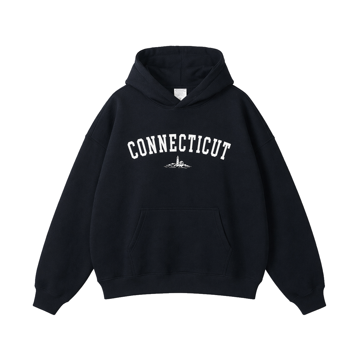 Collection 9 Connecticut Oversize Fleeced Hoodie - Black front