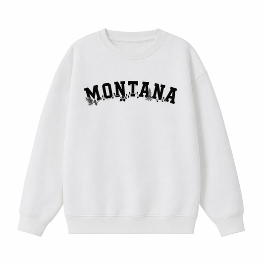 Collection 10 Montana Essential Heavyweight Crewneck Sweatshirt - White front