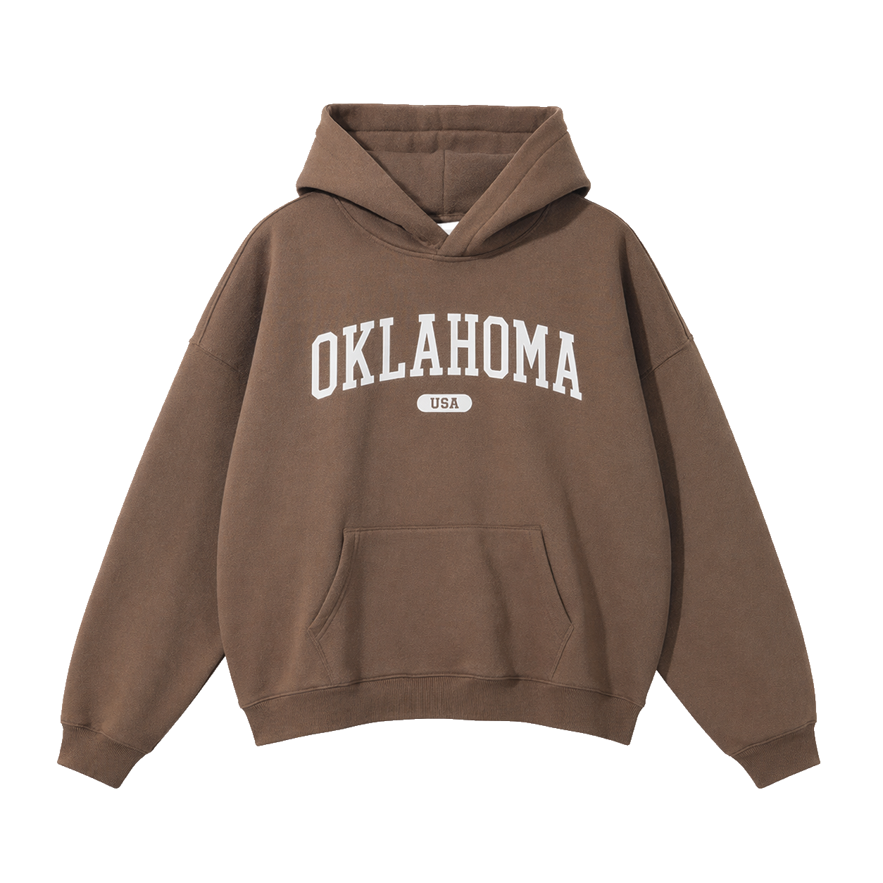 Collection 4 Oklahoma Oversize Fleeced Hoodie - Brown front