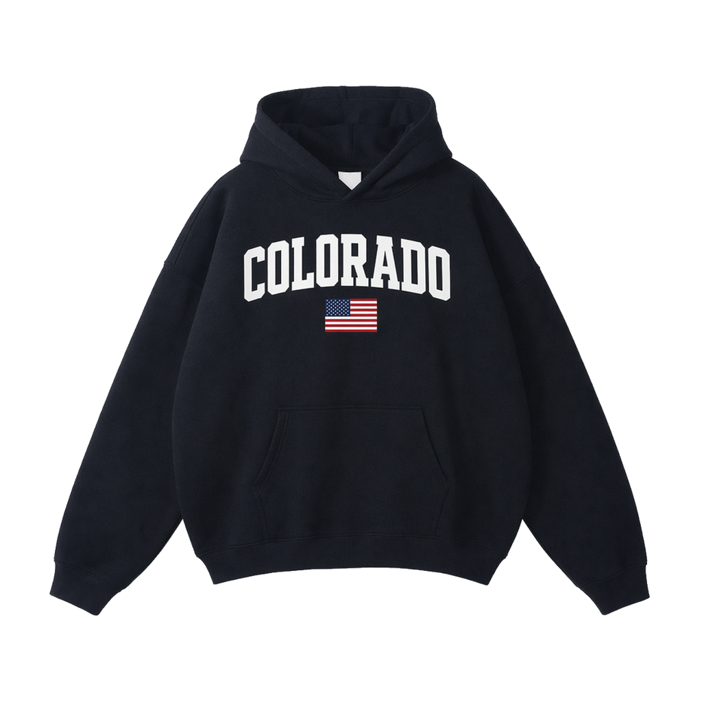 Collection 2 Colorado Oversize Fleeced Hoodie - Black front