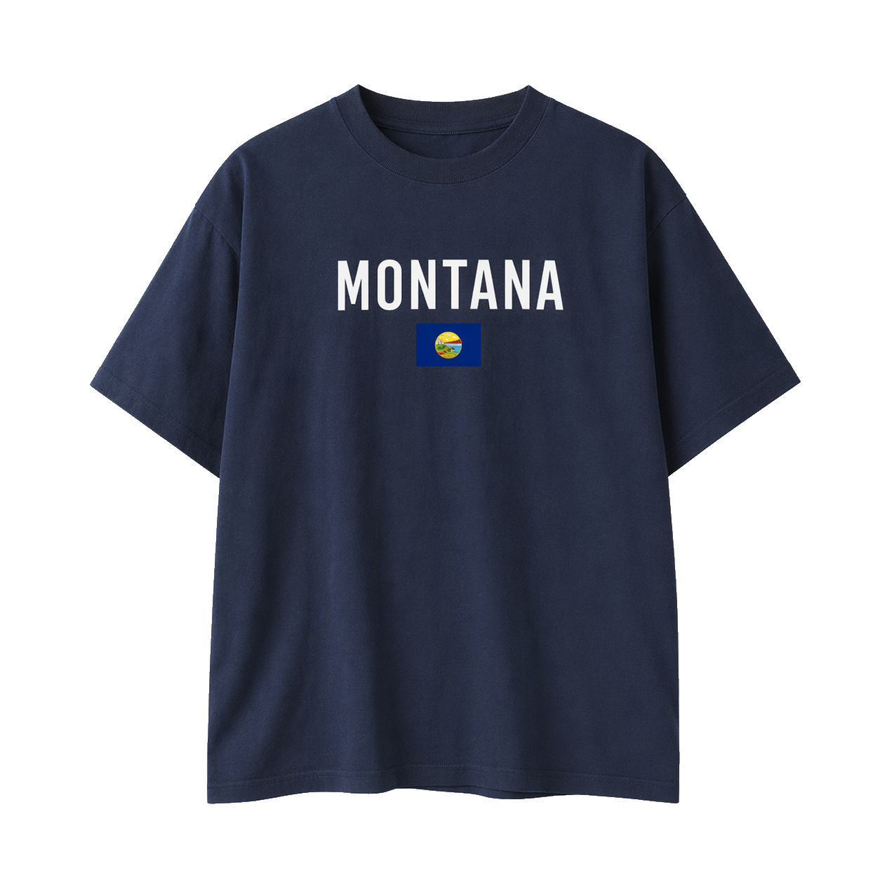 Collection 7 Montana Essential Cotton T-Shirt - Navy Blue front