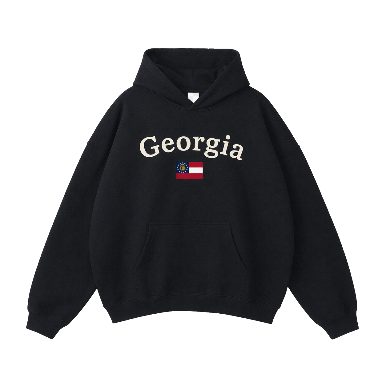 Collection 6 Georgia Oversize Fleeced Hoodie - Black front