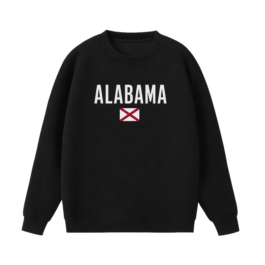 Collection 7 Alabama Essential Heavyweight Crewneck Sweatshirt - Black front