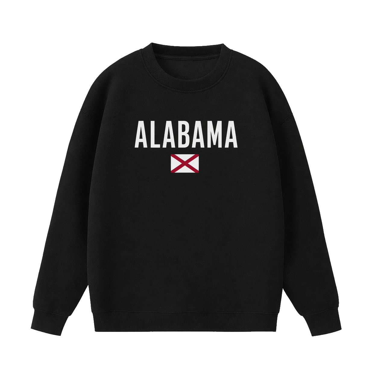 Collection 7 Alabama Essential Heavyweight Crewneck Sweatshirt - Black front