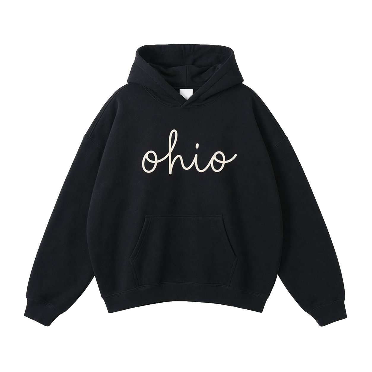 Collection 3 Ohio Oversize Fleeced Hoodie - Black front