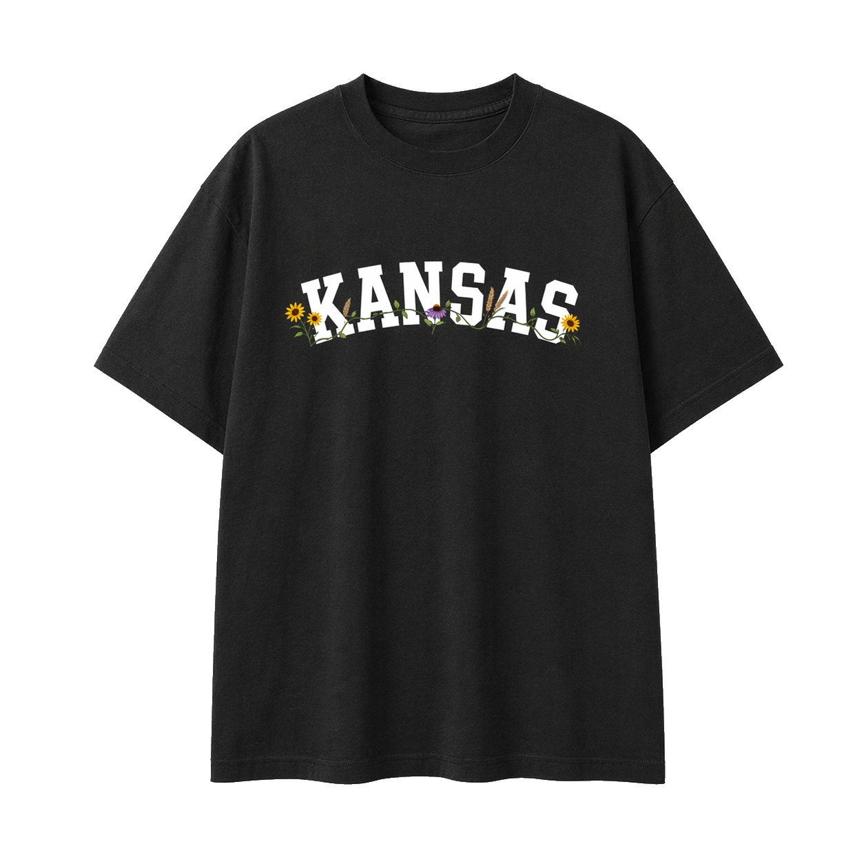 Collection 10 Kansas Essential Cotton T-Shirt - Black front
