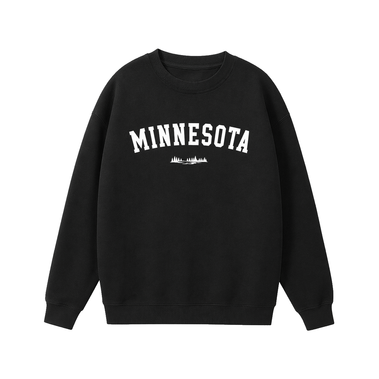 Collection 9 Minnesota Essential Heavyweight Crewneck Sweatshirt - Black front