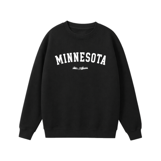 Collection 9 Minnesota Essential Heavyweight Crewneck Sweatshirt - Black front