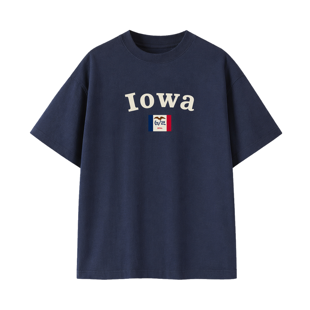 Collection 6 Iowa Essential Cotton T-Shirt - Navy Blue front