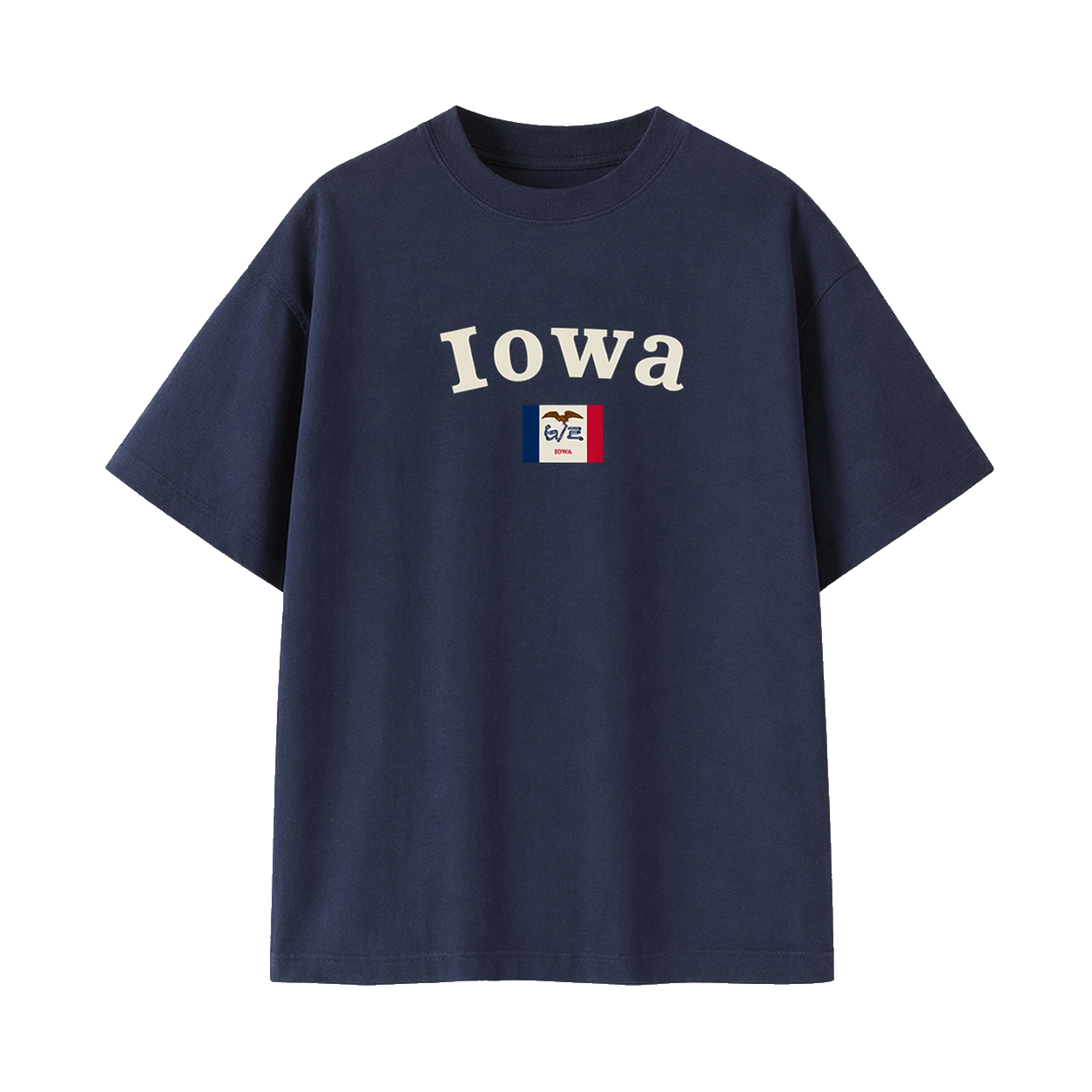 Collection 6 Iowa Essential Cotton T-Shirt - Navy Blue front