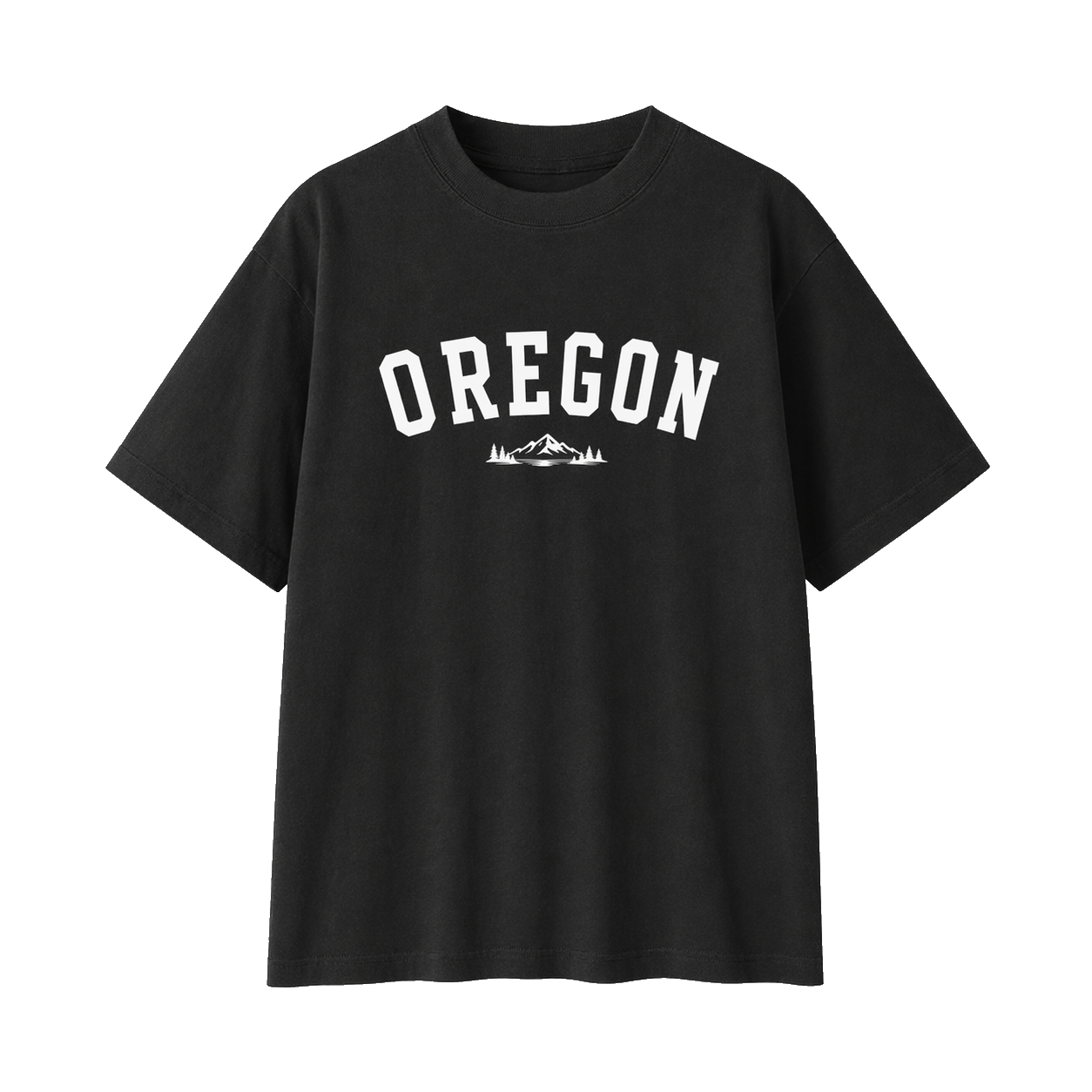 Collection 9 Oregon Essential Cotton T-Shirt - Black front