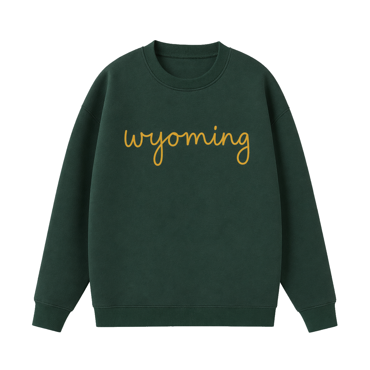 Collection 3 Wyoming Essential Heavyweight Crewneck Sweatshirt - Dark Green front